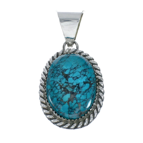 Navajo Native American Turquoise Sterling Silver Pendant SN20089